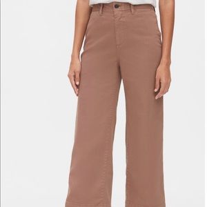 High-rise wide leg khakis